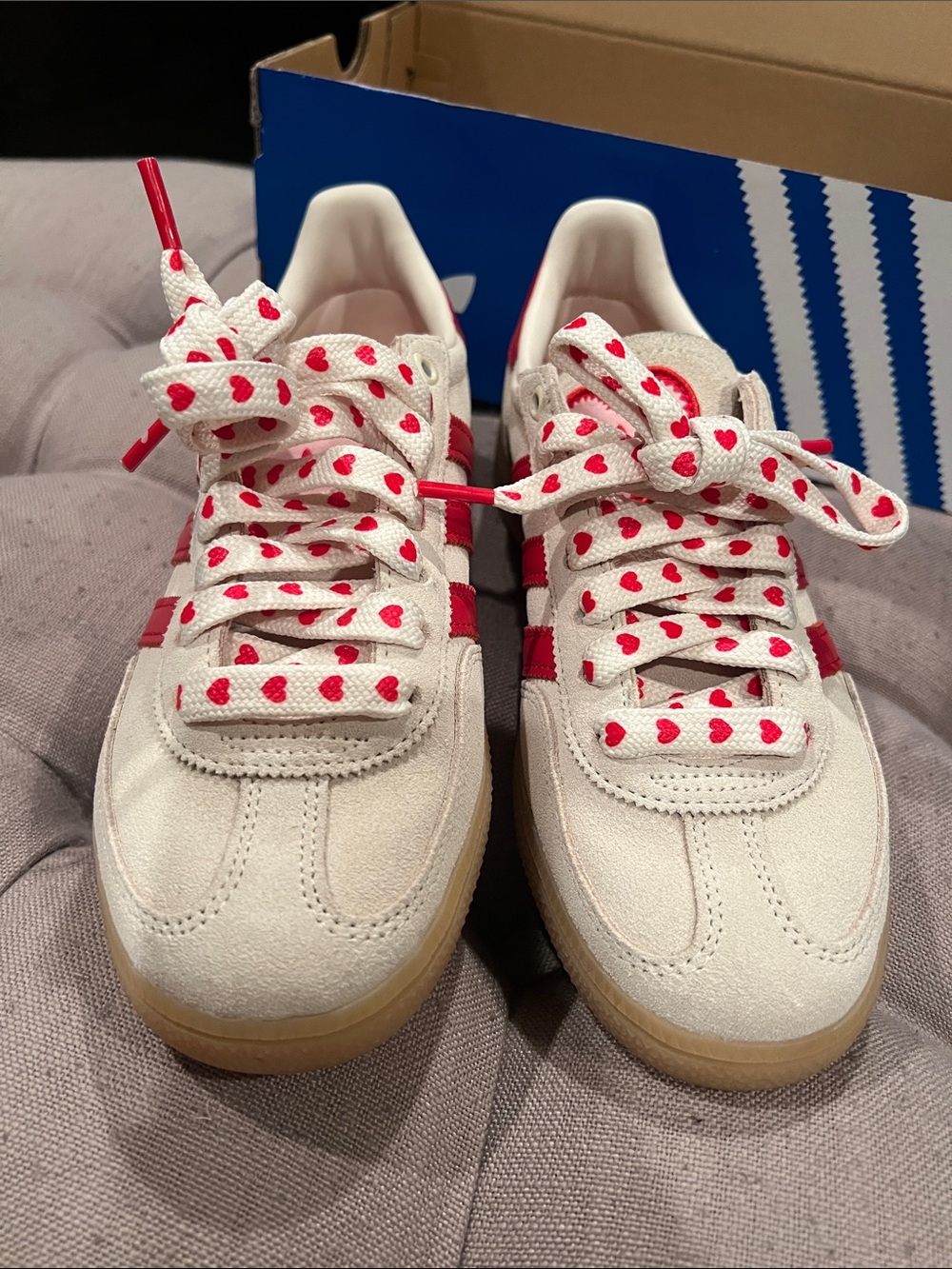 Adidas Handball Spezial valentines heart Sneakers sz 8 - Picture 3 of 12